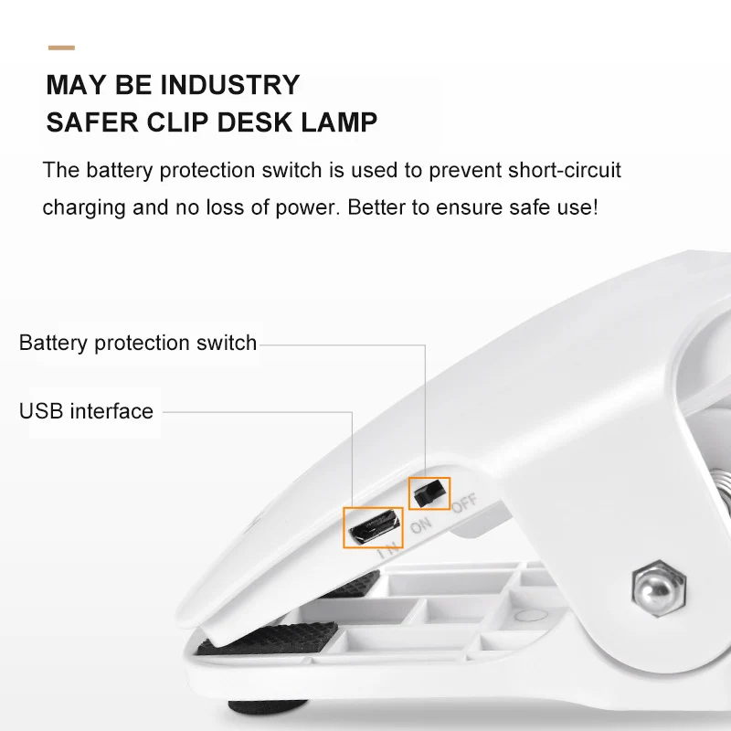 

Desk Reading LED Night Light USB Rechargeable Gooseneck Type Children Desktop Eye Protection Reading Lantern Lamp