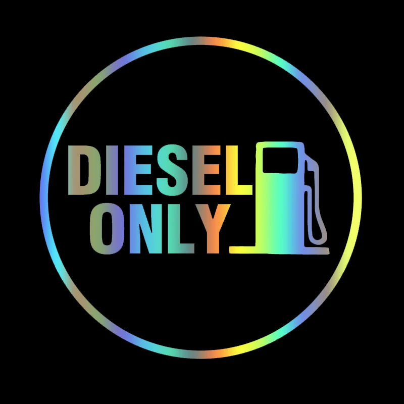 

S51462# Various Sizes/Colors Car Stickers Vinyl Decal DIESEL ONLY DIESEL Fuel Motorcycle Decorative Accessories Creative