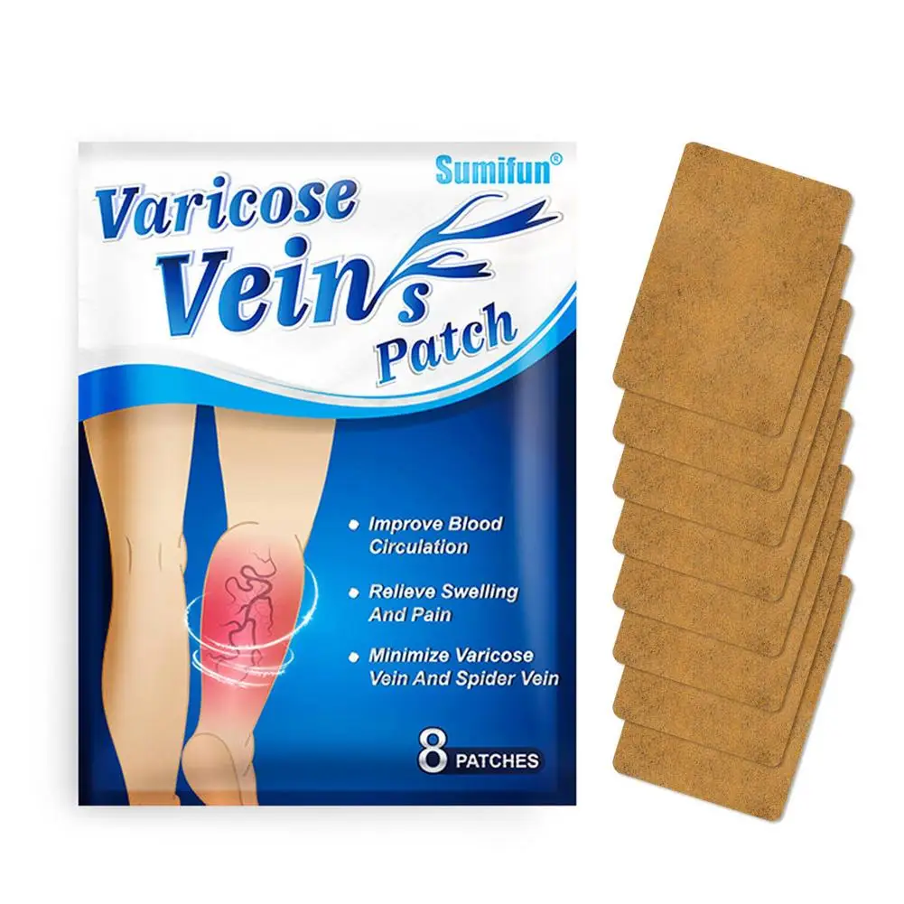 

8 Pcs Varicose Veins Patches Leg Vasculitis Phlebitis Spider Anti-swelling Angiitis Removal Chinese Medical Legs Herbal Plaster