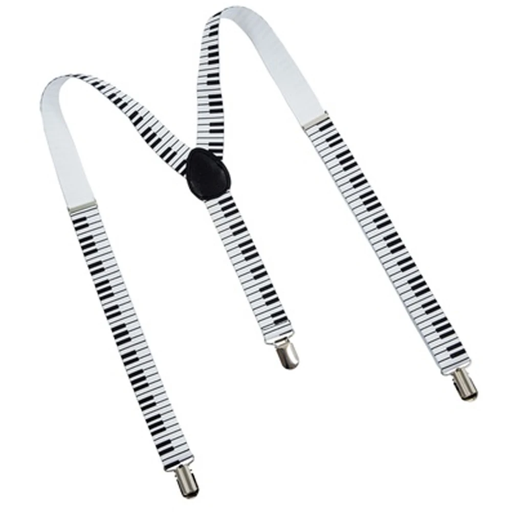 Женские и мужские подтяжки на застежке для взрослых черно белые Эластичные