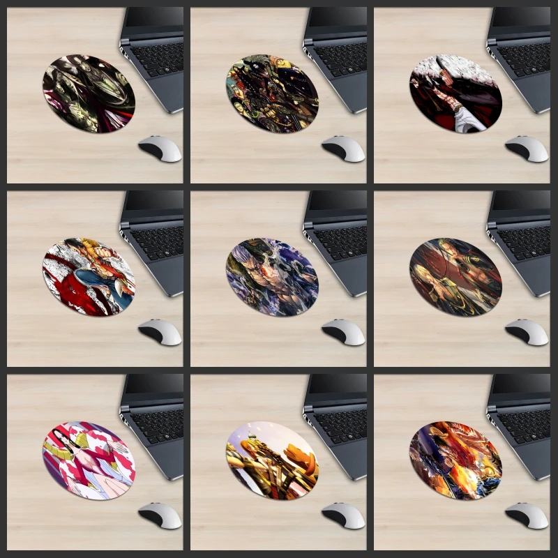 XGZ мультфильм круглый коврик для мышки с аниме персонажа коллекция мечника