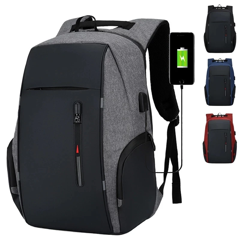 Рюкзак мужской, для ноутбука 15,6, 16, 17 дюймов, водонепроницаемый, с USB-разъемом, с защитой от кражи
