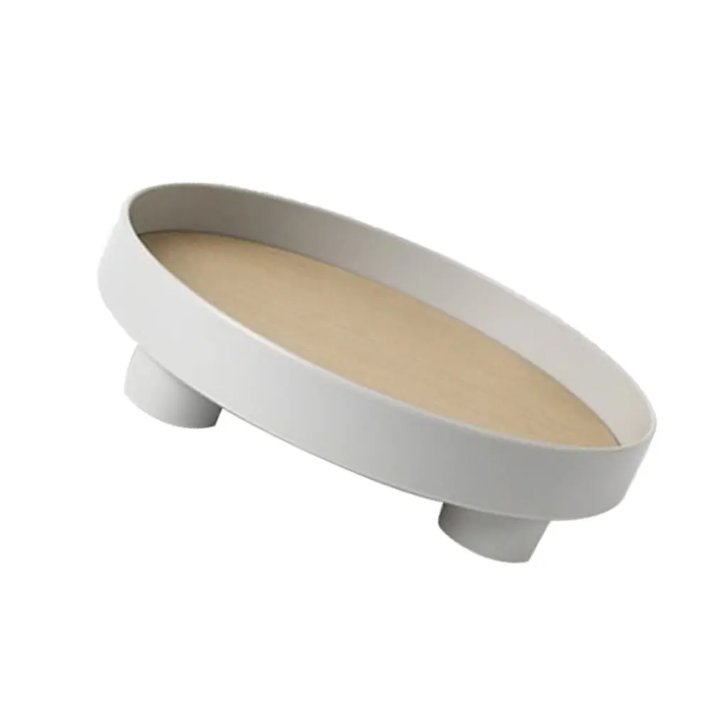 

1PC Nordic Style Storage Tray Multi-purpose Storage Plate Sundries Tray (White)