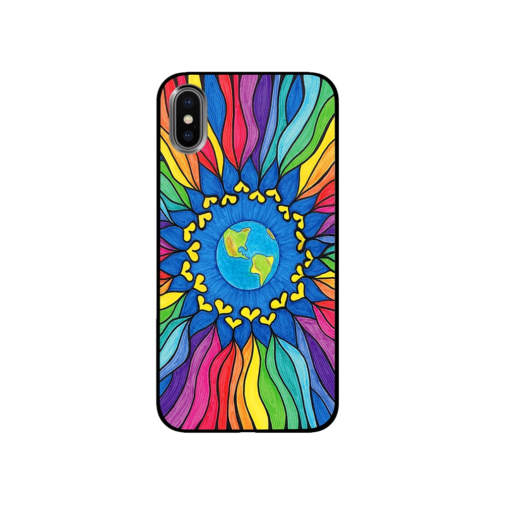 Оранжевый Бирюзовый Черный чехол для iPhone 5 5S 6 6s 7 8 Plus X XS XR 11 Pro Max | Мобильные