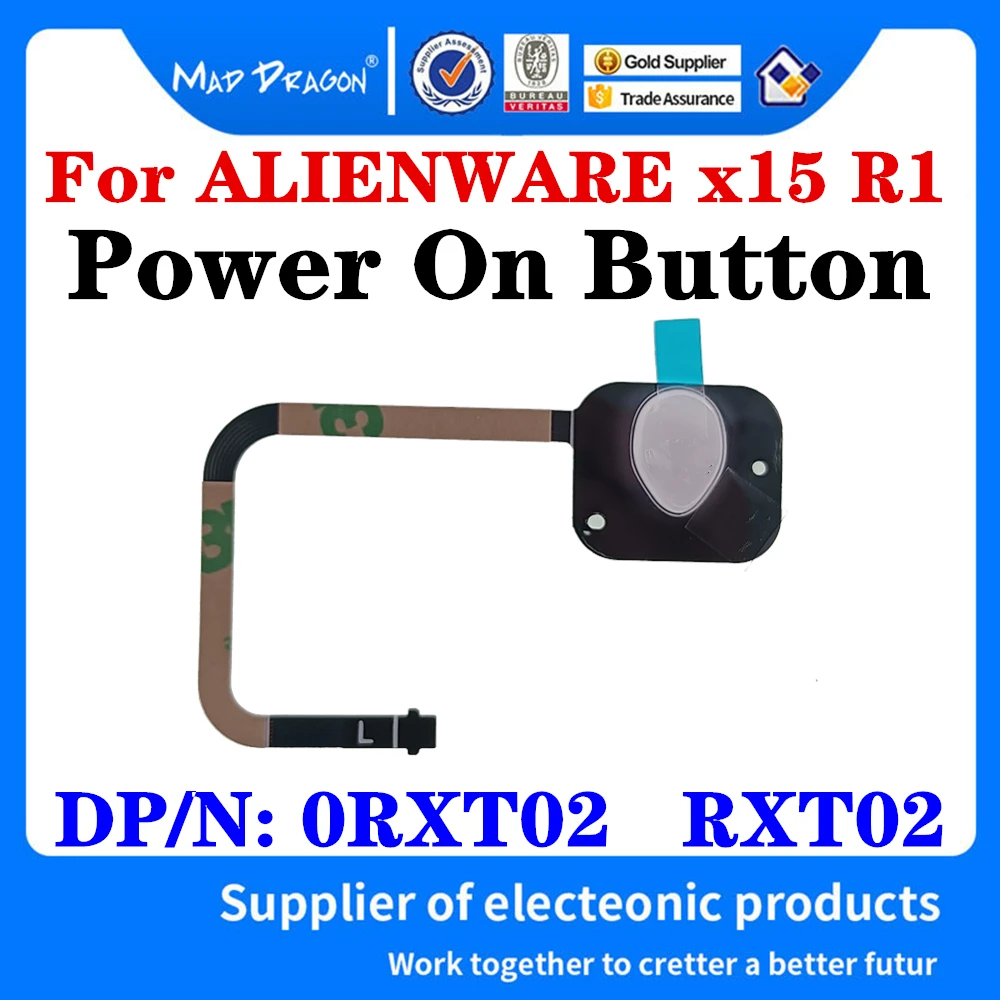 Новая кнопка включения питания 0RXT02 RXT02 GDS50 для игрового ноутбука Dell ALIENWARE x15 R1