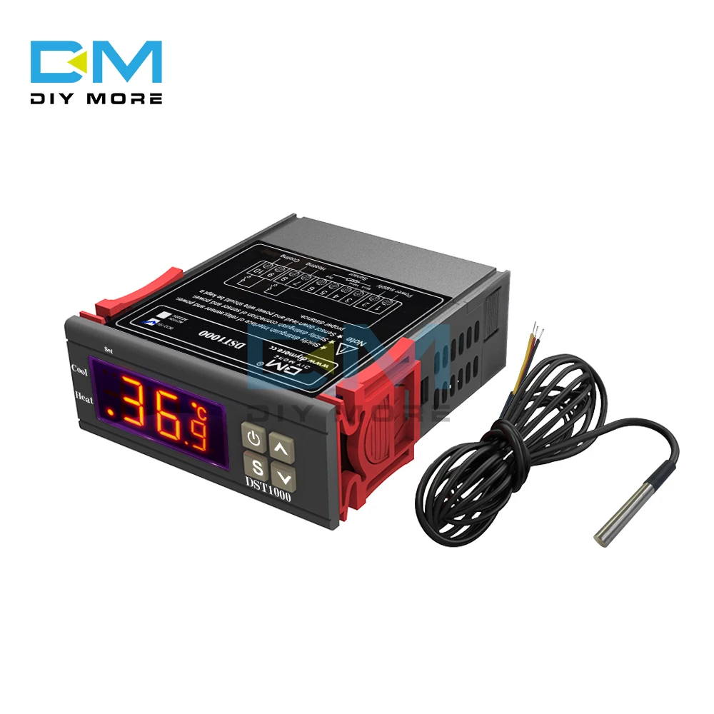 Цифровой термометр с регулясветодиодный температуры терморегулятор для