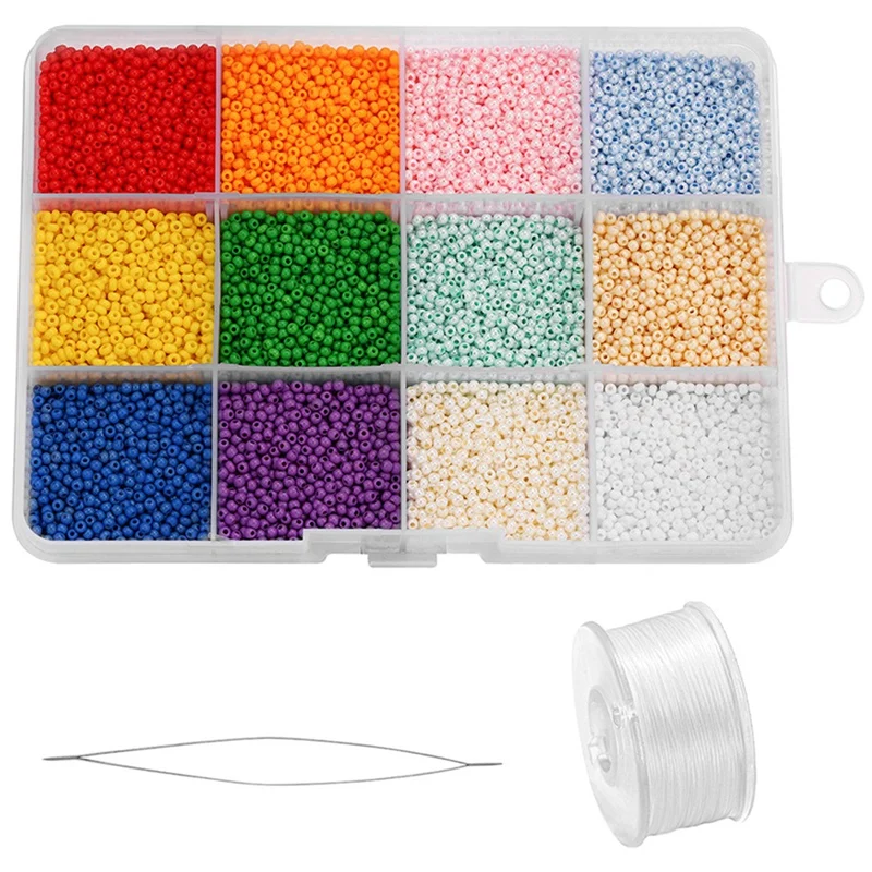 

Аксессуары для изготовления украшений своими руками 12-Цвет бусины в виде риса сетки с отличными рукоятками, набор бисерная игла материалы р...