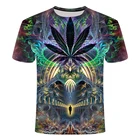 Новинка 2019, летняя Стильная мужская футболка, красочная Мужскаяженская футболка с психоделическим 3D цветочным принтом Галактики, повседневные футболки в стиле хип-хоп