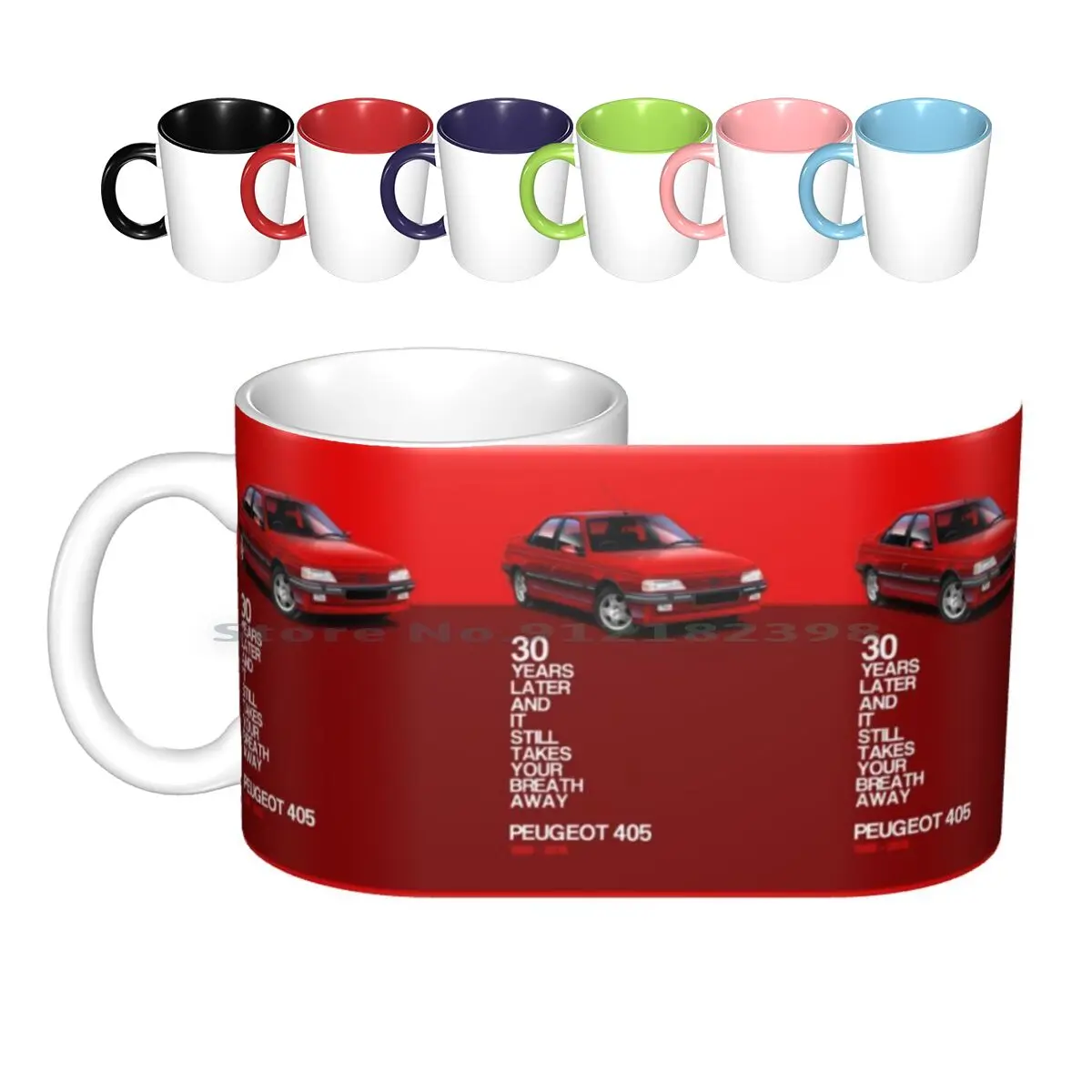 

Плакат на 30-ю годовщину 405, художественные керамические кружки, кофейные чашки, кружка для молока и чая, 405, 405, Mi16, французские автомобили, кла...