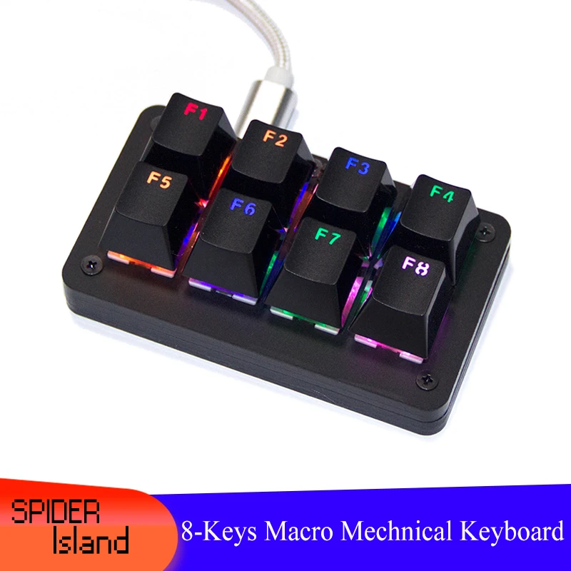 Новая клавиатура с функцией макросъемки механическая ярлыком RGB подсветкой 8
