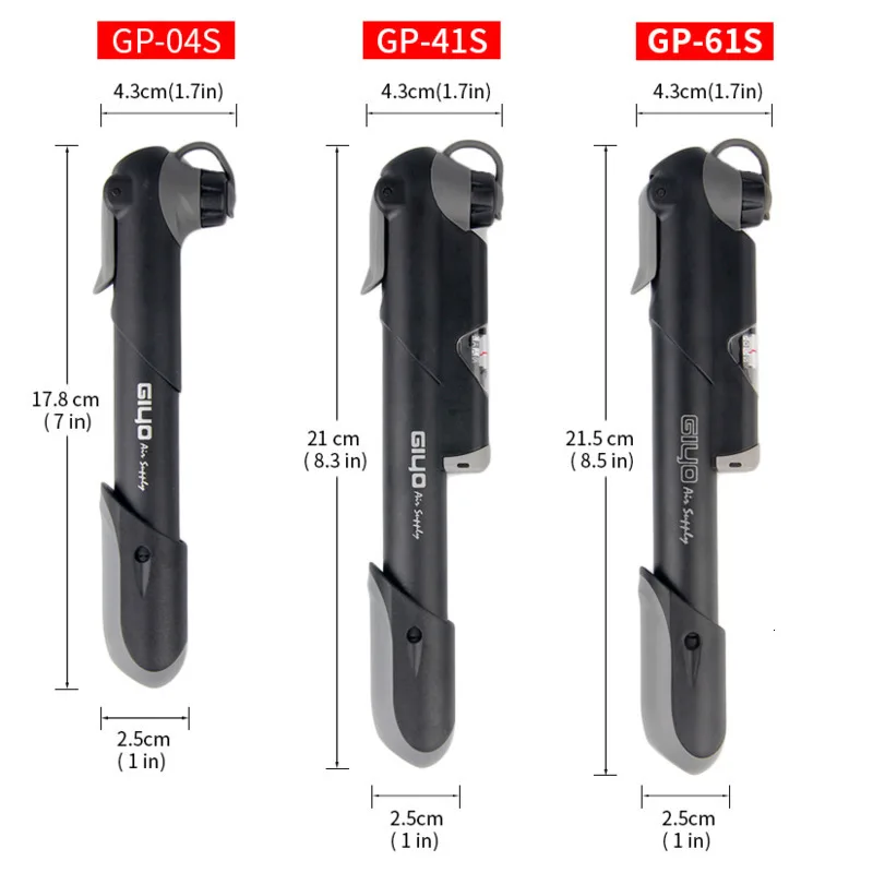 Mini AV/FV Valve Bike Pump Adaptors With Gauge Presta Schrader Tire Bicycle Air Inflator For MTB Road Cycling | Спорт и развлечения