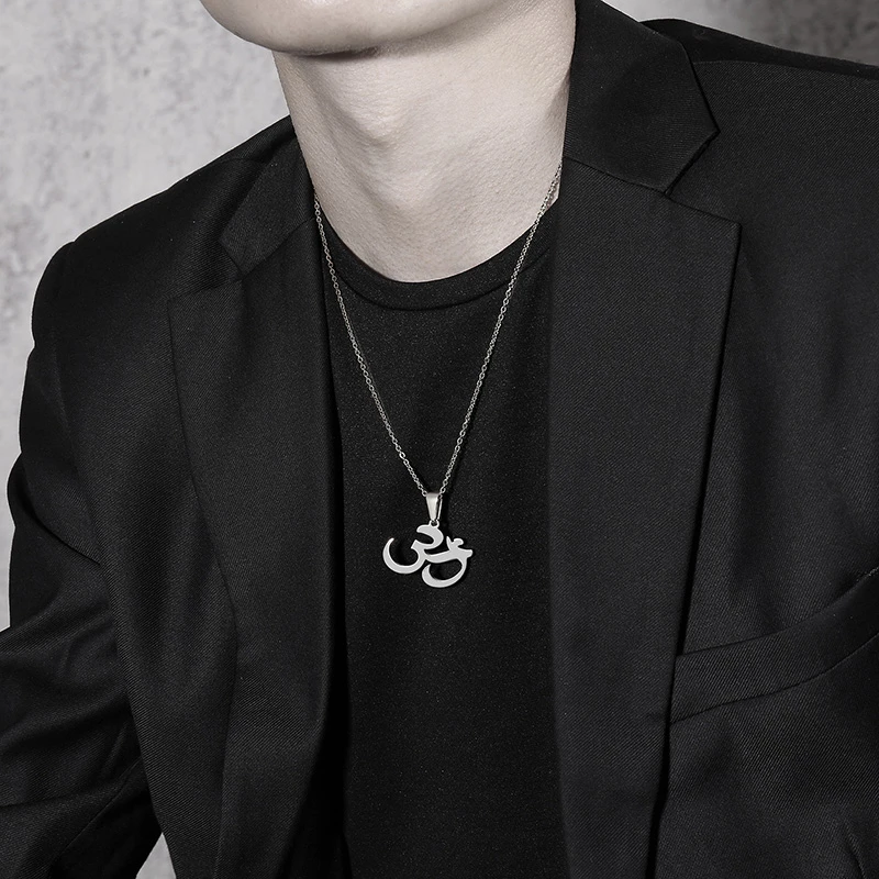 АУМ Ом санскрит символ йоги Шарм кулон ожерелье для женщин мужчин 24 дюйма из