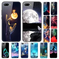 glass case for honor 10 phone case back cover with black silicone bumper series 3