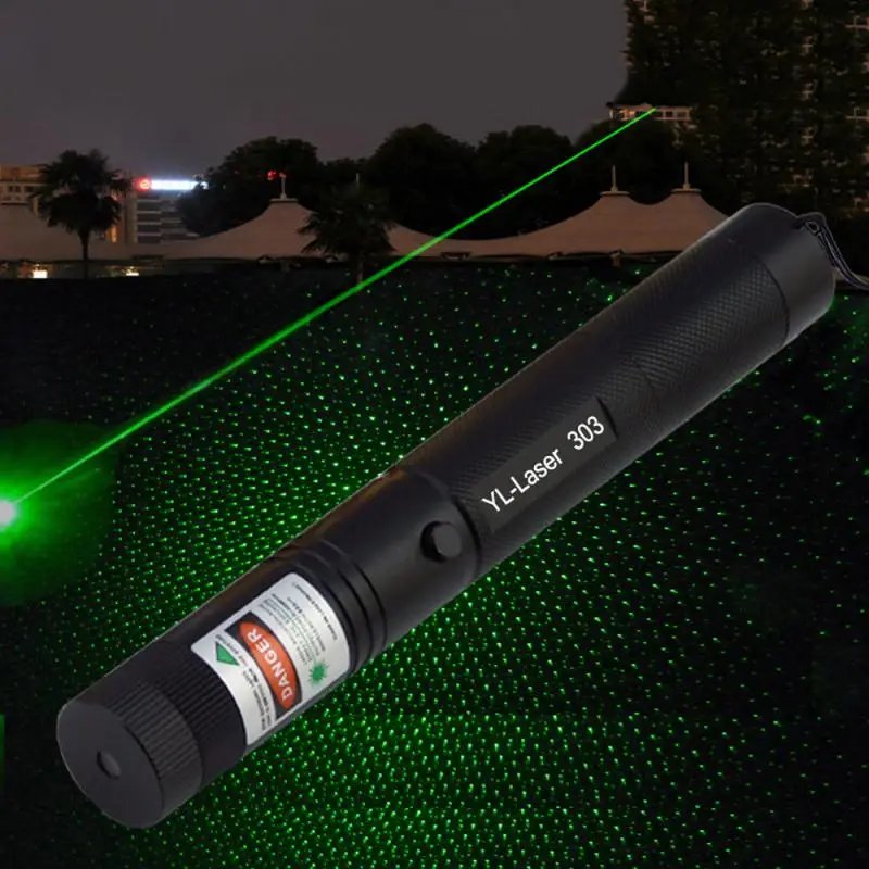 

Зеленая лазерная указка с регулируемым фокусом, 303 нм, мощная лазерная указка с лазерной головкой для охоты на природе