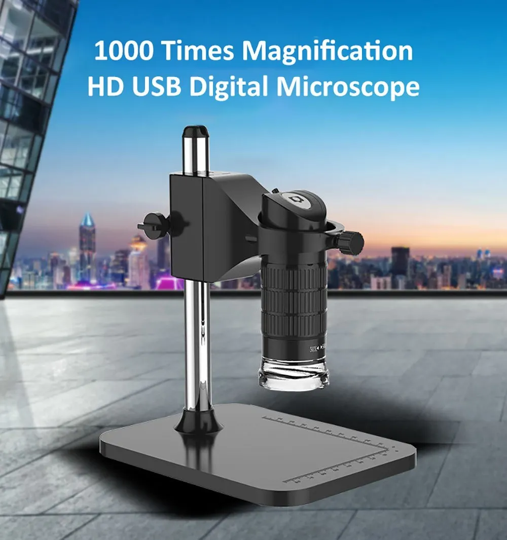 handheld usb digital microscope 2mp electronic endoscope adjustable 8 led magnifier camera with stand free global shipping