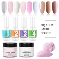 very fine 50gbox french white clear pink dipping powder dip powder no lamp cure nails natural dry for easy nail salon effect