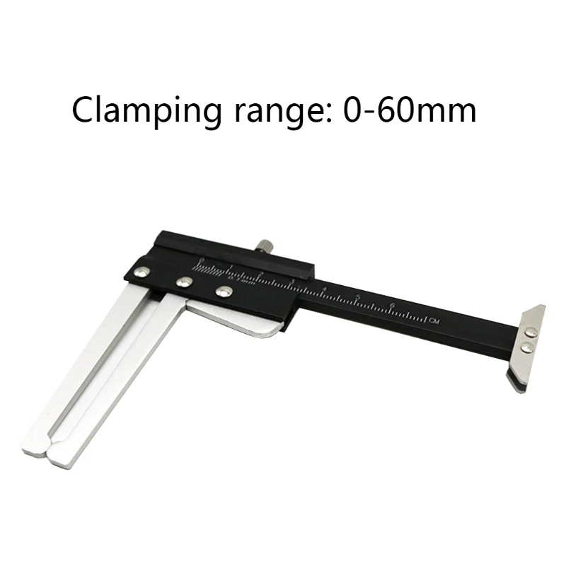 

Brake Disc Thickness Measuring Caliper Vernier Ruler Tyre Tire Tread Depth Gauge Measure Tool 0-60mm Clamp Range