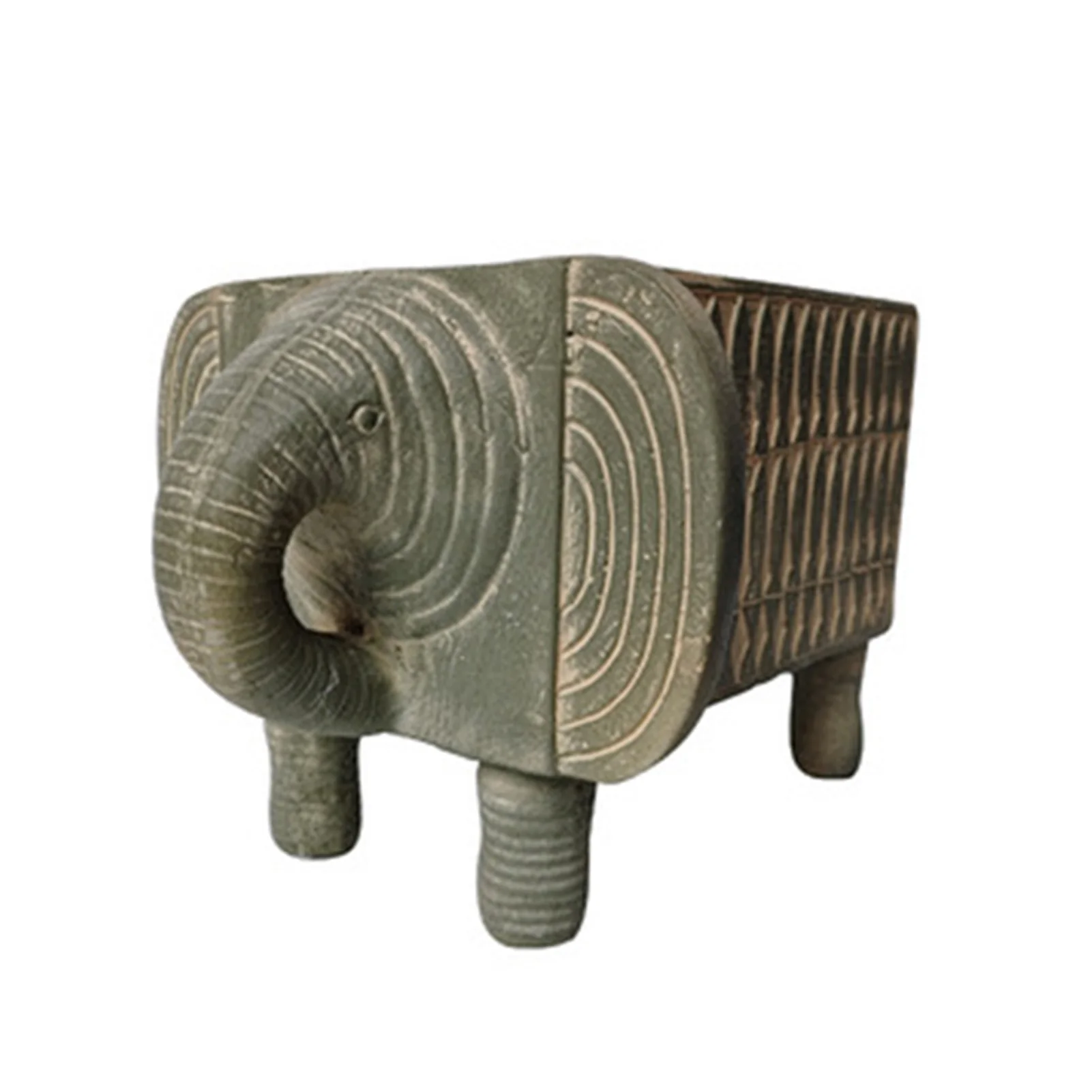 

Cartoon Elephant Shaped Flowerpot Resin Crafts Succulent Bonsai Decoration for Home Garden Courtyard TOER889