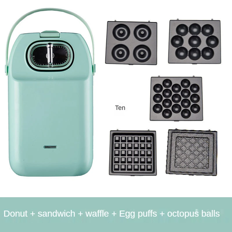 

Sandwich Maker Net Red Light Food Maker Breakfast Maker Clip Waffle Multi-function Pot Donuts Five Plates