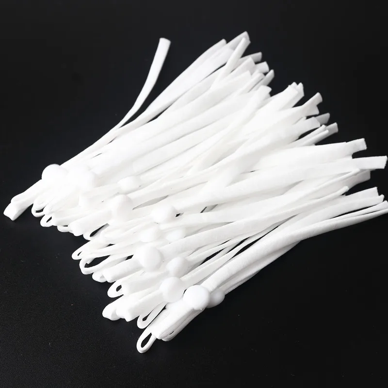 100 шт. черный белый цвет на плоской подошве Эластичная лента нейлон резиновый