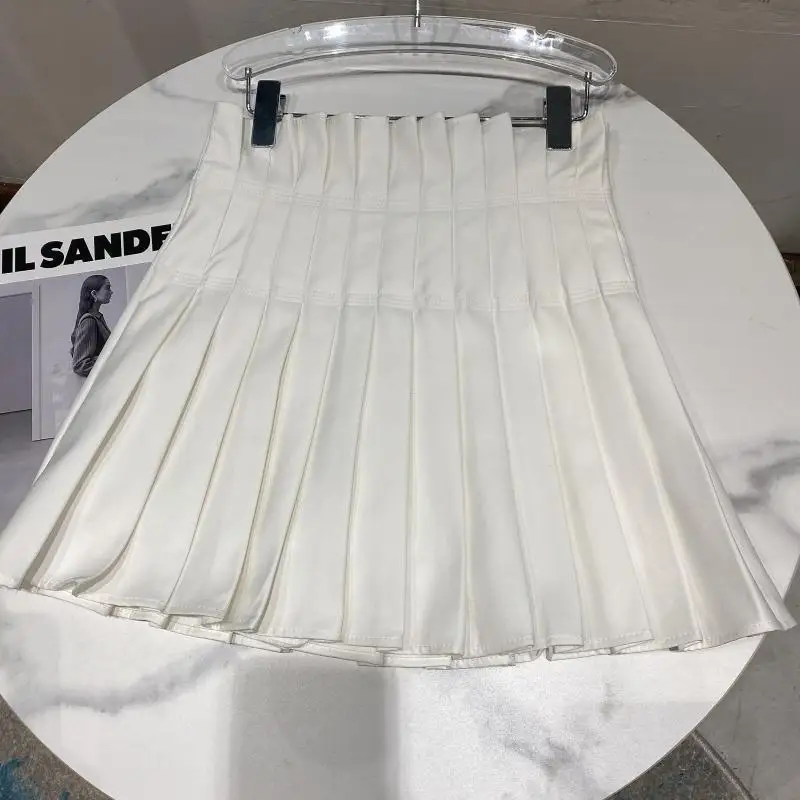 

KUSAHIKI Summer New Korean Folds High Waisted Skirt Women Fashion A-line Mini Skirts Causal Faldas Mujer Moda 2021 6J694