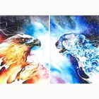 Квадратнаякруглая Алмазная 5D картина сделай сам, алмазная живопись орла, леопарда, 3D вышивка крестиком, мозаика, стразы, украшение, HYY