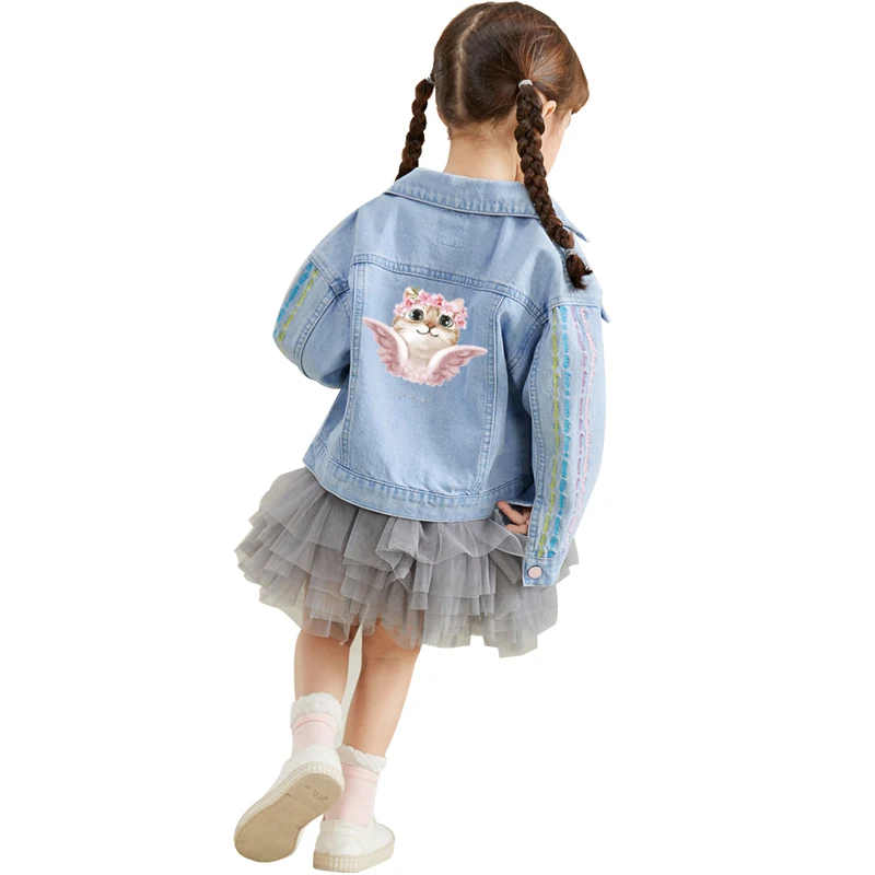 Термонаклейки для одежды с рисунком лисы кота