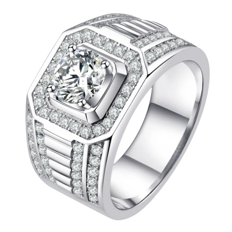 

Luxury 100% Real 925 Sterling Silver Men Ring Unique Style Engagement Wedding Anniversary Party Exquisite Elegant Charm Jewelry
