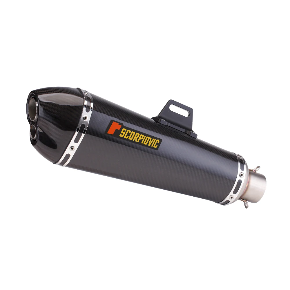 51mm/60mm Motorcycle pipe exhaust with DB killer Exhaust Pipe Muffler Carbon Fiber GP-project |