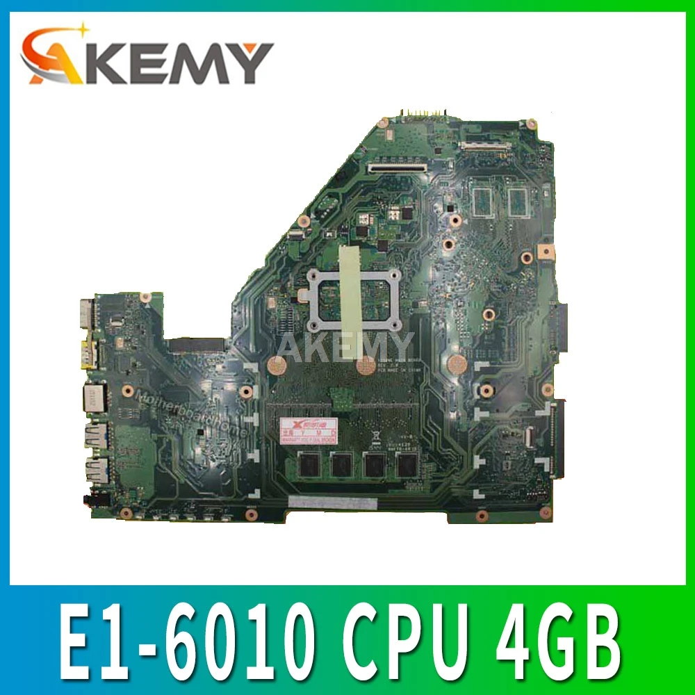 Для ASUS X550WA X550WE X550W D552W материнская плата для ноутбука с E1-6010 процессором 60NB06Q0MB1610 100%