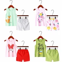 boys girls pajamas summer toddler sleeveless vest cotton set childrens clothing sleepwear pyjamas sets for kids 2 4 6 8 9 years
