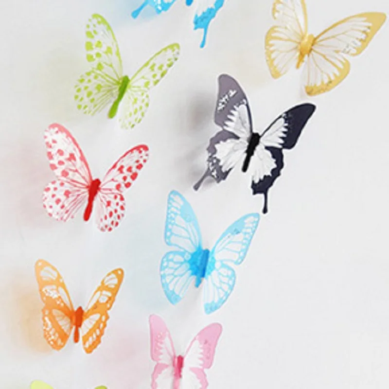 3D полый стикер на стену с бабочкой украшение для комнаты детей имитация бабочки
