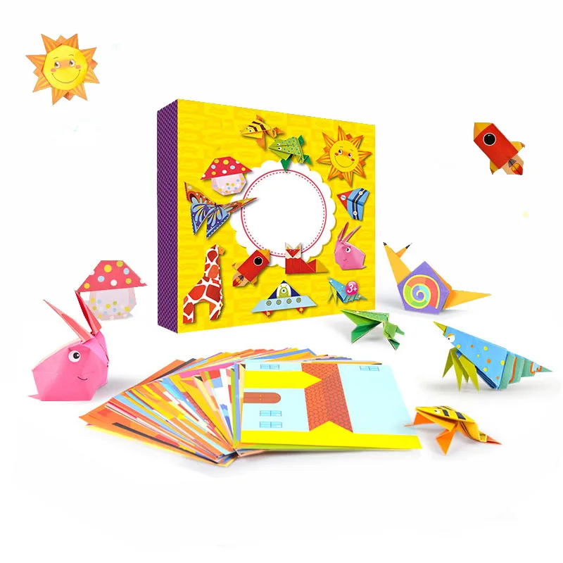 

New 54 pcs Children origami book for animal pattern 3D puzzles Kids DIY paper children production learning educational craft toy