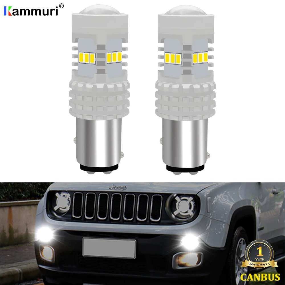 Белый CAN bus 1157 P21/5 Вт BAY15D LED для 2015 up Jeep Renegade светодиодные дневные ходовые огни DRL