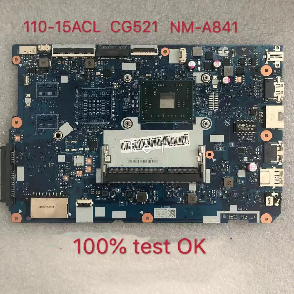 Для Lenovo CG521 NM A841 110 15ACL ноутбук PC материнская плата E1 7010U E2 7110U процессор FRU:5B20L46258