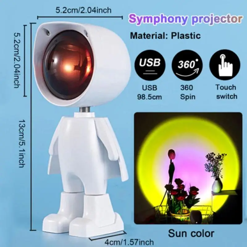 

Rainbow Sunset Light Projector Lamp Atmosphere Led For Home Light Room Background Wall Mood Romantic Light Projector Decor L8Z2