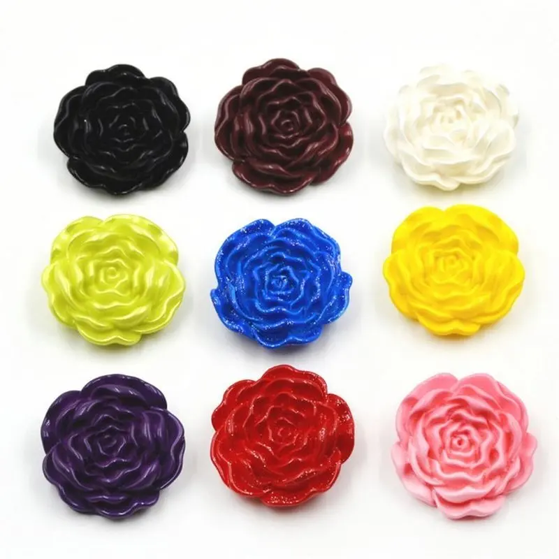 5 шт. высококачественные разноцветные полимерные розы на кнопках аксессуары для