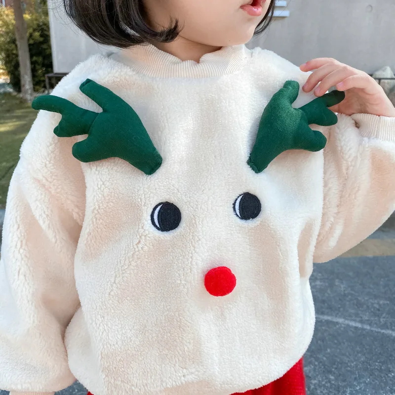 Рождественский красный комплект из 2 предметов для возраста 3 - 8 лет футболка и