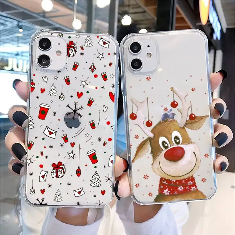 

Merry Christmas Phone Case For IPhone SE2 11 11Pro XS MAX XR 7 8 6 Plus 5 5S SE 12 Mini 12Pro Max