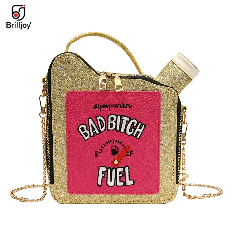 

Сумка-мессенджер Женская, забавная цепочка, с лазерной вышивкой