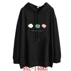 Толстовка Женская с длинным рукавом, размера плюс свободного покроя, черный, серый, розовый цвета, большие размеры 6XL 7XL 8XL 9XL, весна-осень