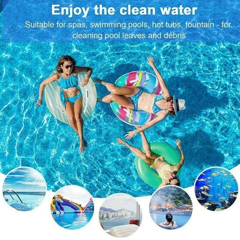 

Swimming Pool Netting Pond Cleaning Tool with Telescopic Rod for Spa Pool Swimming Pool (Blue)