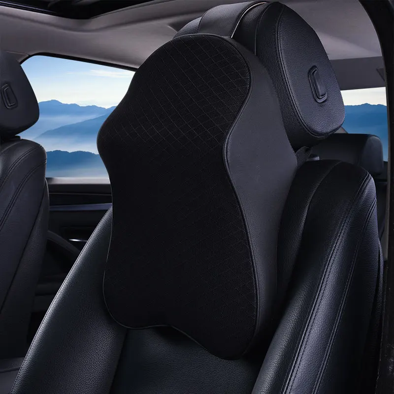 

Car headrest neck pillow back pillow car headrest neck pillow car interior supplies memory cotton waist backrest