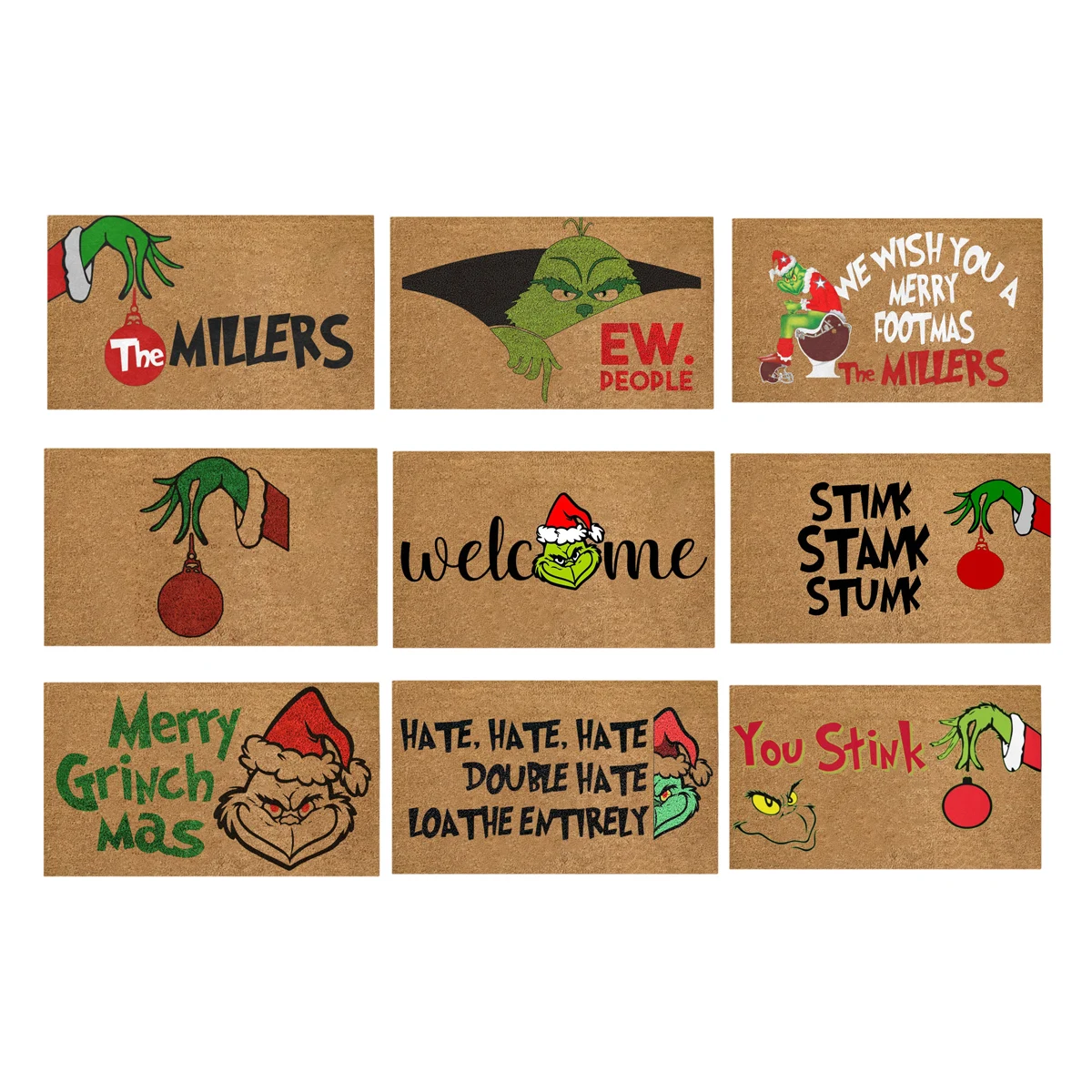 

Christmas Doormat Blanket Welcome Home Front Door Decorations Home Holiday Party Dwarf Decoration Doormat