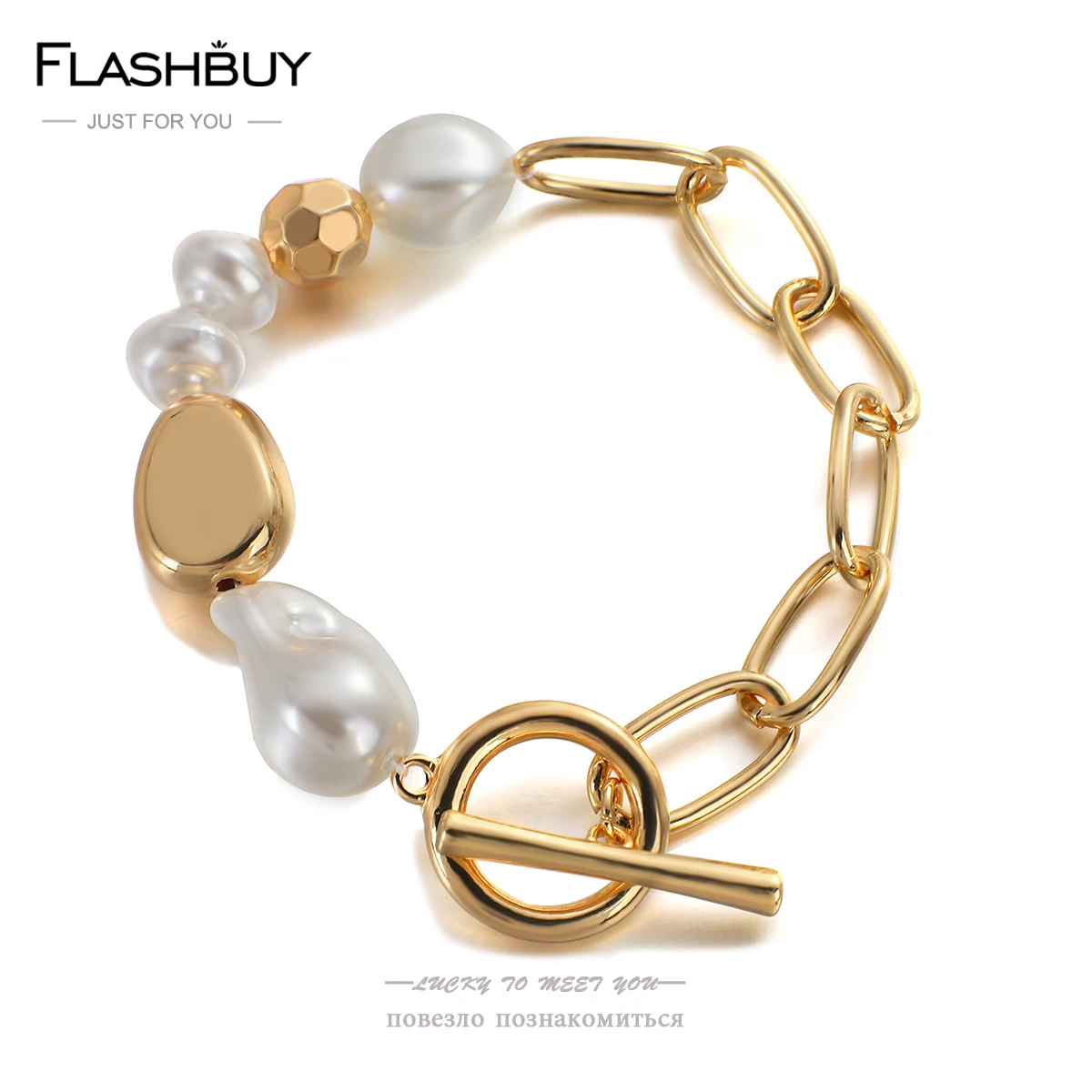 Flashbuy винтажный браслет с имитацией жемчуга