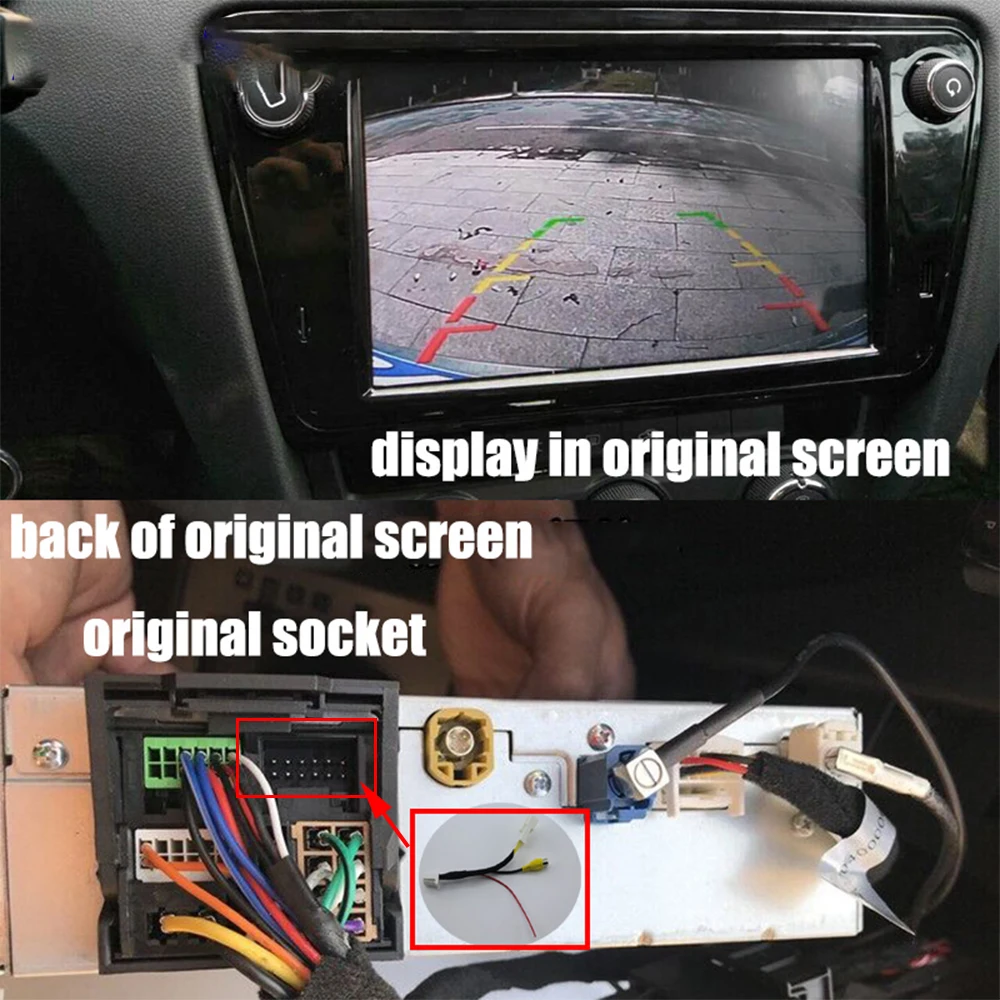 Автомобильный переходник для камеры заднего вида кабель RCA Skoda Kodiaq Karoq Octavia Mk3 Facelift