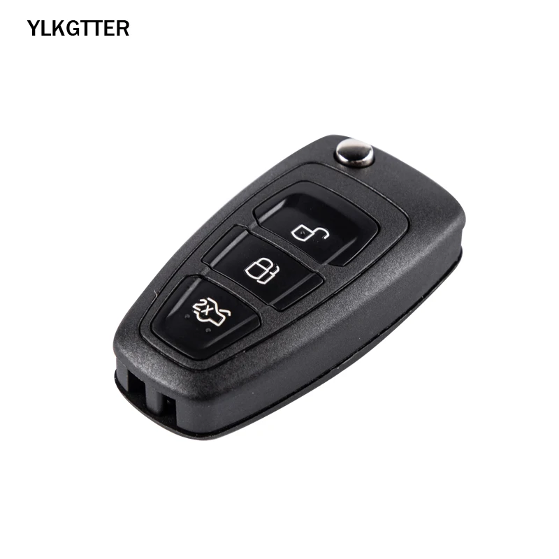 YLKGTTER 433Mhz 3Button Modified Flip Folding Remote Car key For Ford Fiesta Mondeo Focus 2 with 4D60 Chip FO21 Blade keys | Автомобили и