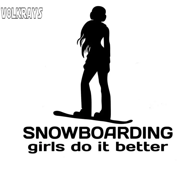 Volkrays креативные автомобильные Стикеры для сноубординга девочек лучшее качество