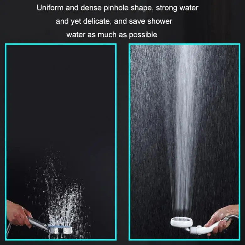 

360 Rotation White Adjustable Handheld High Pressure Water Saving Showerhead with Switch
