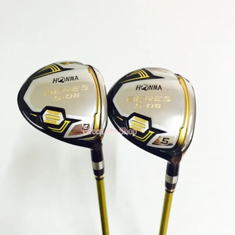 Новые мужские клюшки для гольфа деревянные Honma S-06 3 звезды Гольфы деревянные 3/15 5/18 Деревянные клюшки графитовая клюшка для гольфа R S SR flex